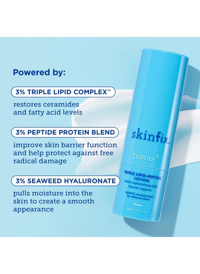 Skinfix Barrier+ Triple Lipid-Peptide Lotion: Lightweight, Hydrating Lotion To Help Rescue & Repair The Skin Barrier, 1.7 Fl Oz