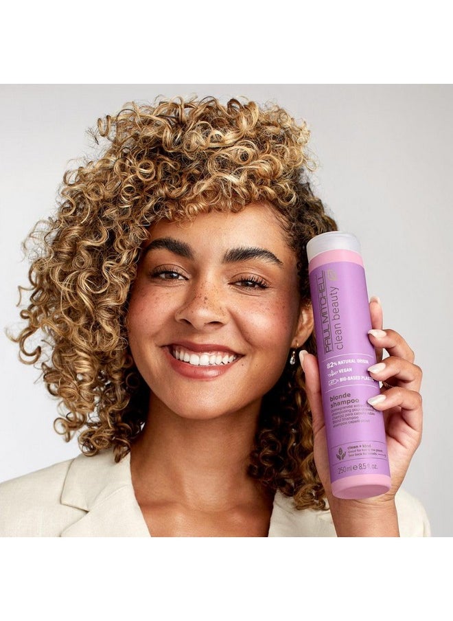 Paul Mitchell Clean Beauty Blonde Purple Shampoo, Gently Cleanses, Eliminates Brassy Tones, For Color-Treated Hair + Naturally Light Hair Colors, 1.7 oz.