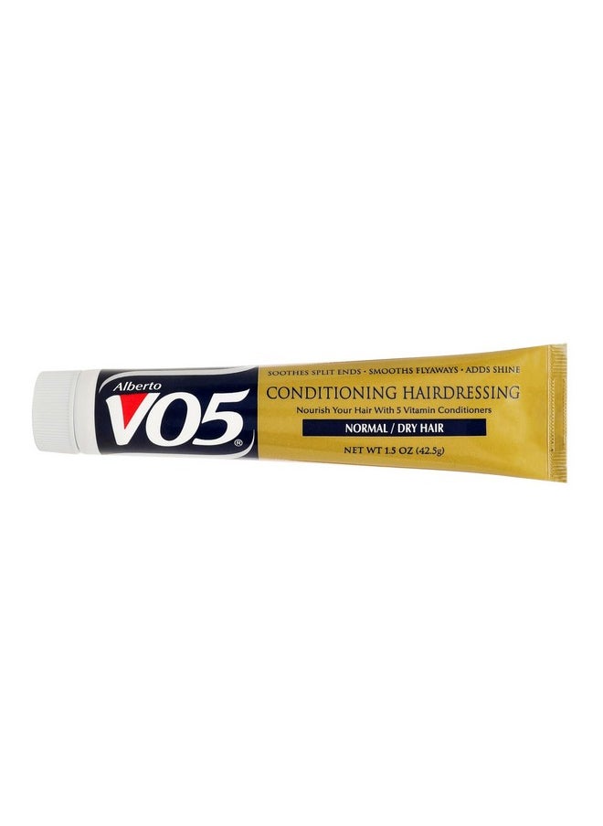 Alberto VO5 Conditioning Hairdressing for Normal to Dry Hair - Hair Conditioner Styling Product - Smooths Frizz - Brightens Color - 1.5 oz