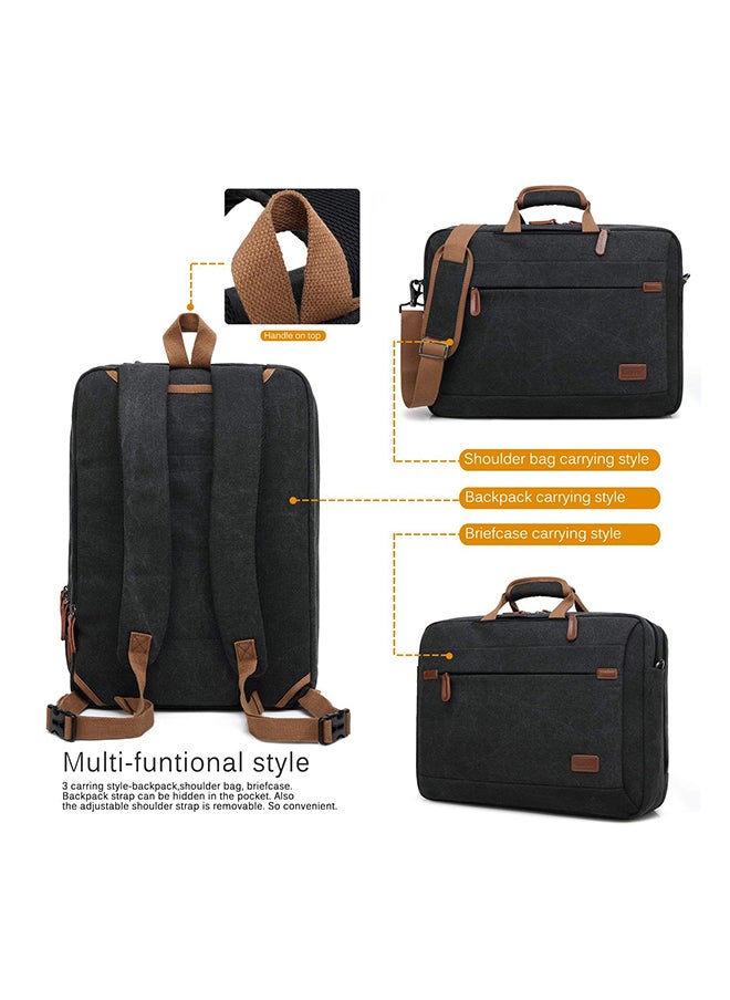 Convertible Multi-Functional Laptop Briefcase Black