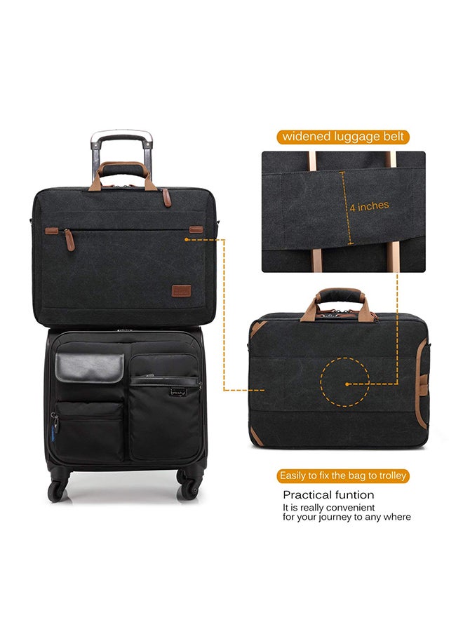 Convertible Multi-Functional Laptop Briefcase Black