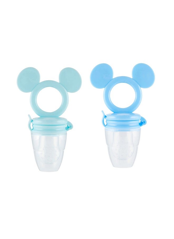 Mickey And Minnie Teether With Fruit Feeder - Safe And Durable Design For Soothing Your Baby'S Teething Pains