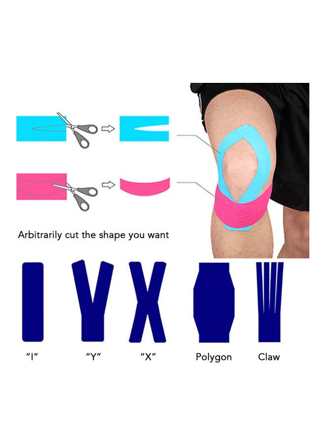 16FT Sports Bandage Anti-allergic Muscle Support Athletic Tape Pain Relief Muscle Tape Shin Splints for Shoulder Knees Elbows 5.0x5.0x5.0cm