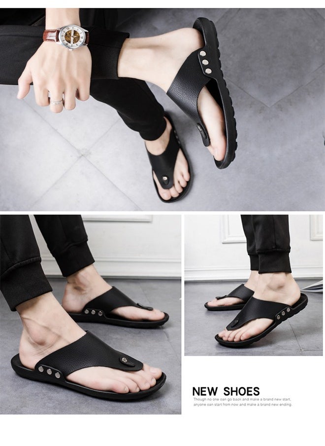 Men's Stylish EVA Flip Flop Sandals - Men's Casual Flat Sandals - Soft And Comfortable Flip Flops Perfect For Keeping Feet Cool Size 42 - Indoor And Outdoor Beach Fashion Essentials