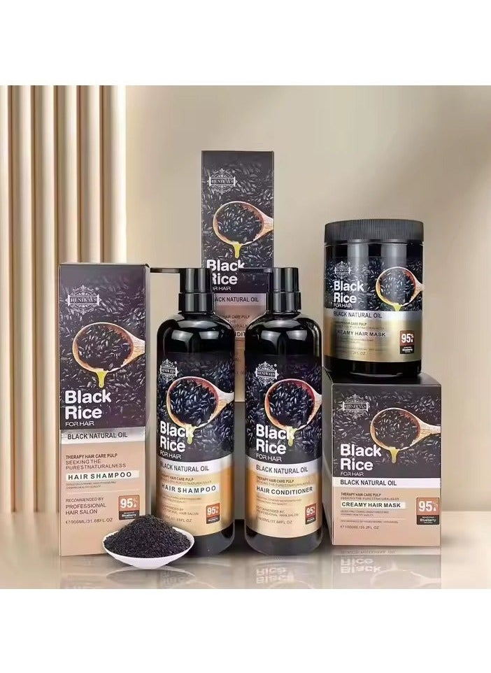 Black Rice For Hair Black Natural Oil Hair Shampoo Conditioner mask