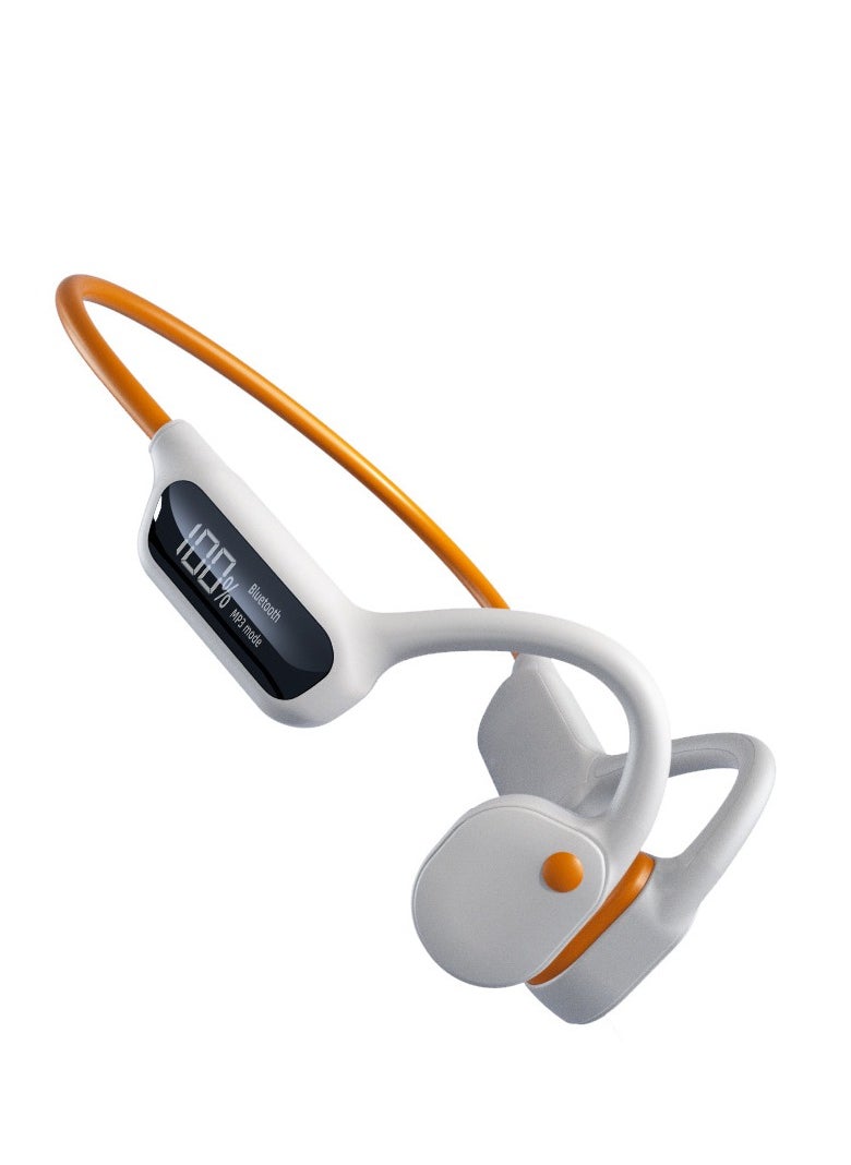 Bone conduction headphones, wireless Bluetooth 5.3 open-ear headphones, IPX8 waterproof, 8 hours, built-in 32G MP3 memory, suitable for running, cycling, driving