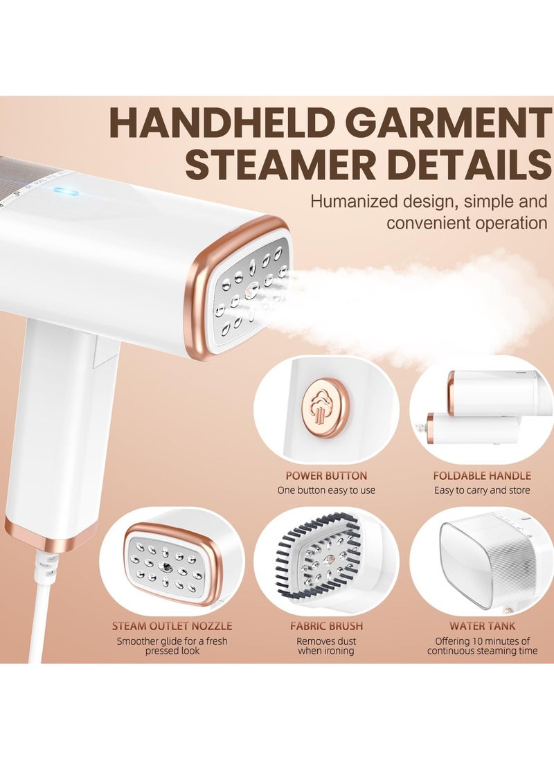 Portable Handheld Steam Hanging Iron Folding: easy to remove wrinkled clothes steam iron removes 20 seconds fast heating, 1200W, 120ml home and travel water tanks
