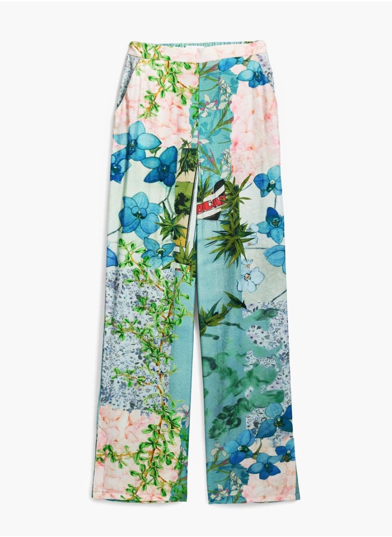 Floral Print Trousers