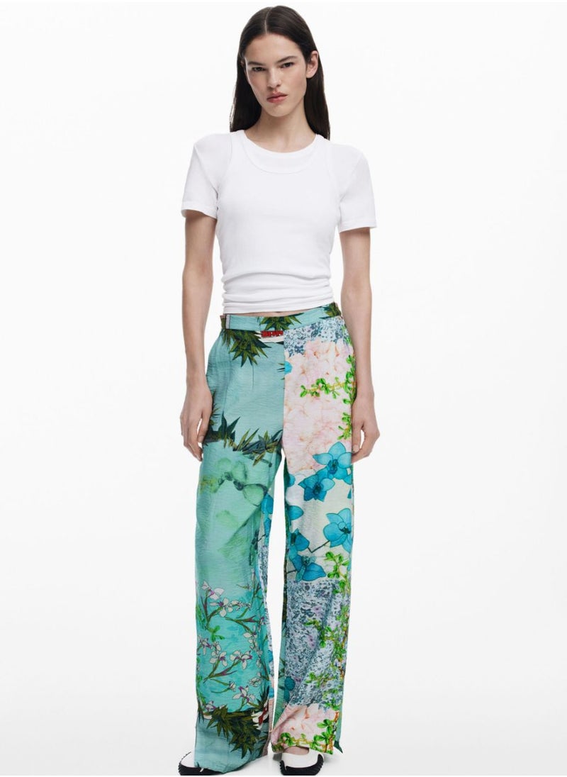 Floral Print Trousers