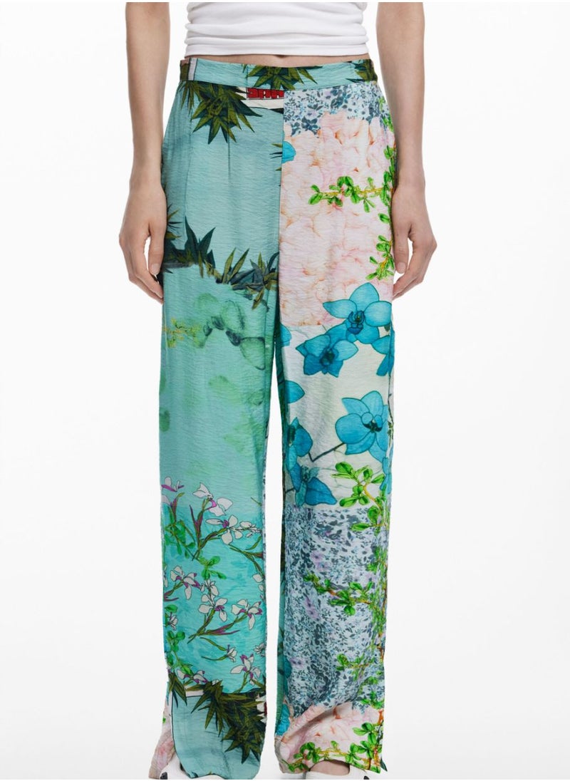Floral Print Trousers