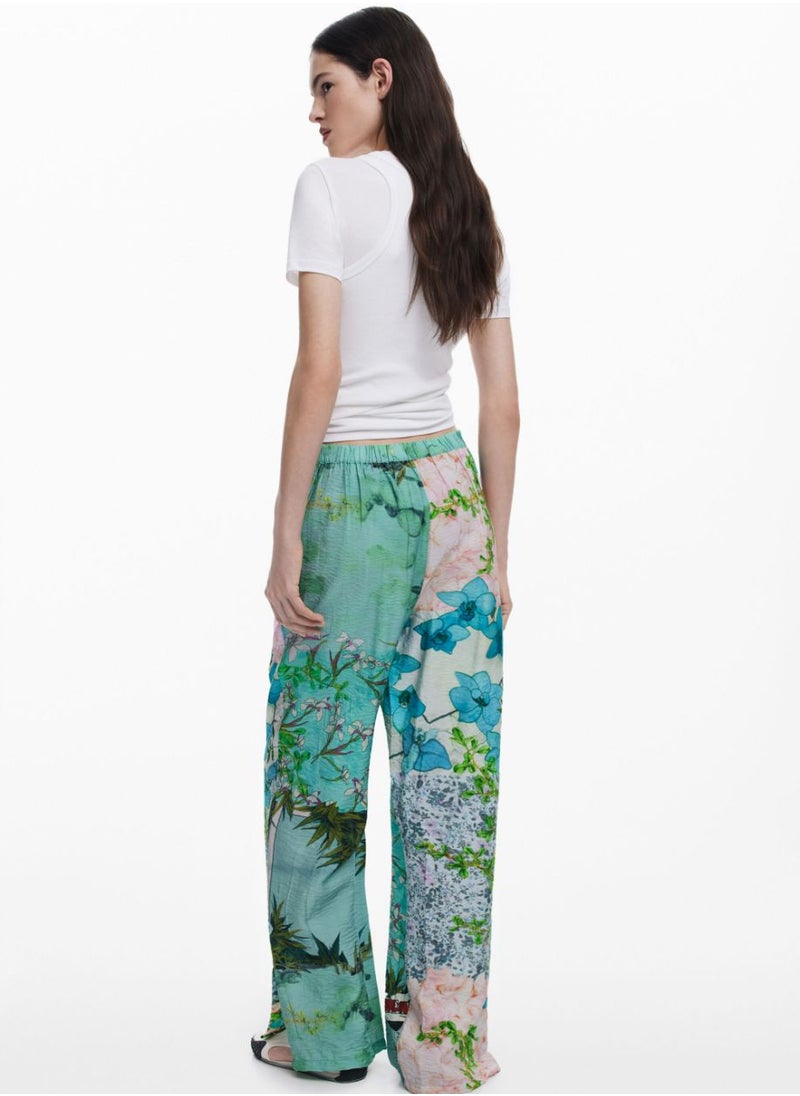 Floral Print Trousers