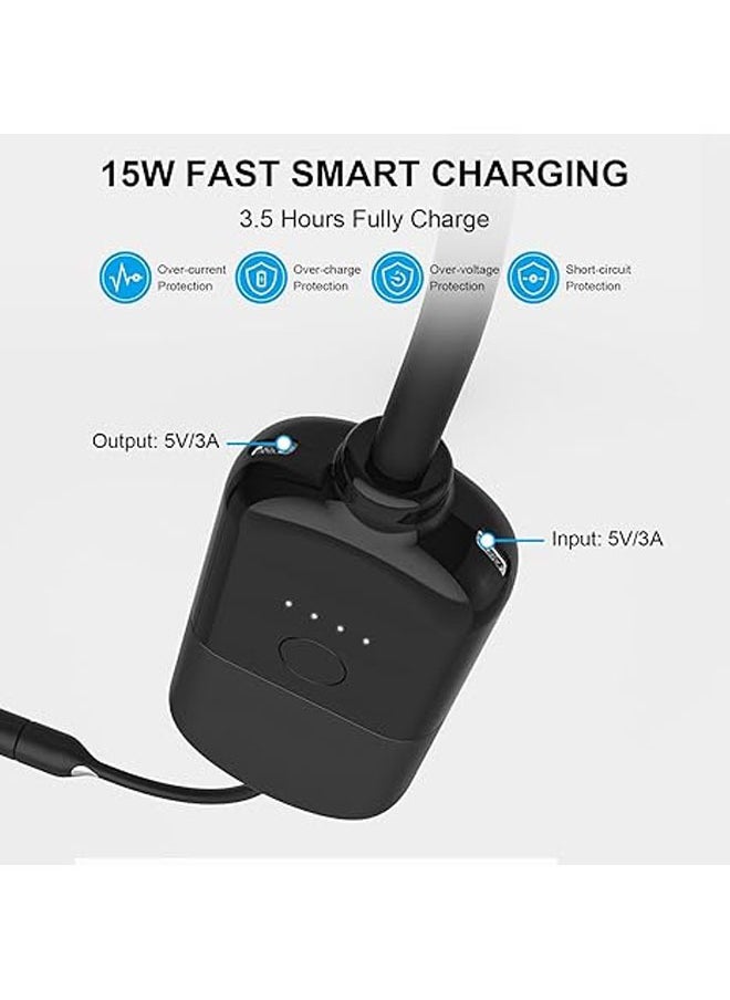 The 8000mAh dangling neck battery is compatible with Meta Quest 3/Oculus Quest 2/Oculas, fast charging VR headsets, portable power banks