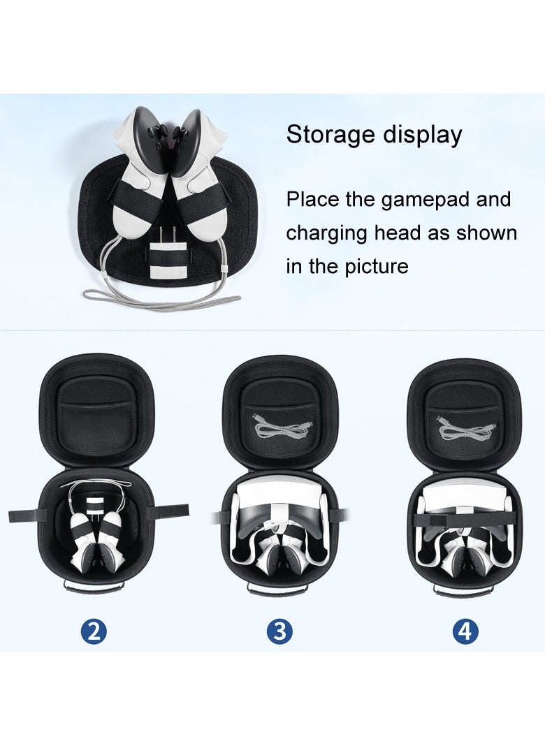 Quest 3S translucent storage bag Portable Portable Meta Quest 3 S Accessory Storage box