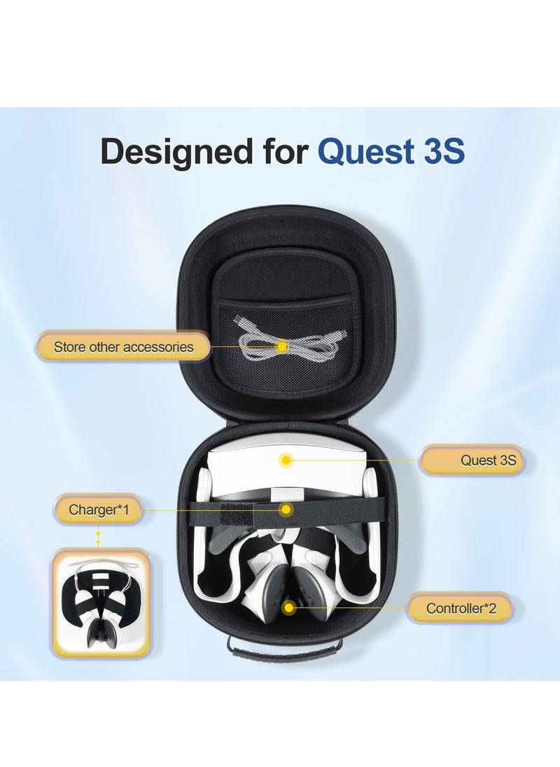 Quest 3S translucent storage bag Portable Portable Meta Quest 3 S Accessory Storage box