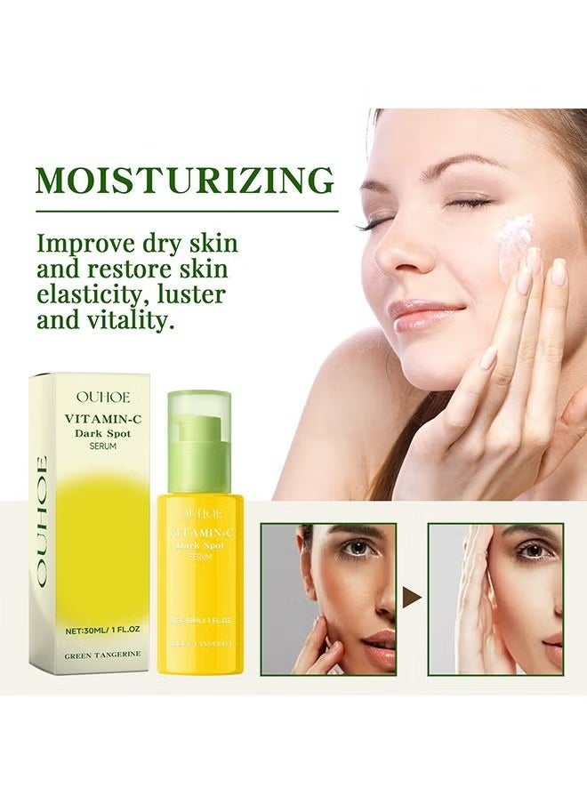Green Tangerine Vitamin C Serum,Niacinamide acid Help Fade Sun Spots and Dark Spot,For Face & Neck and Eye Care Organic Anti-Aging Serum (30ml)