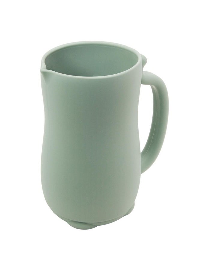 Baby Bath Rinse Cup - Food Grade Silicone - Shampoo & Body Washing Rinser Cup For Kids With Easy Grip Handle To Rinse Baby Shampoo And Soap - Baby Essentials (Light Green)