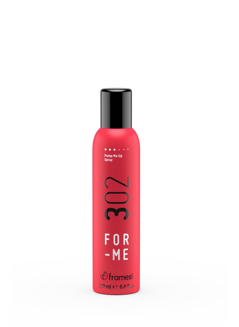 FOR ME - 302 PUMP ME UP SPRAY 200 ML | Body and Volume on Roots and Lengths | FOR ALL HAIR AND STYLE TYPES