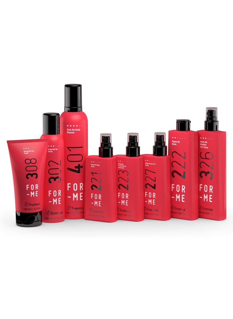 FOR ME - 222 SHAPE ME GLAZE 200 ML | Natural Support for Styling with Body | FOR WAVY AND STRAIGHT STYLES