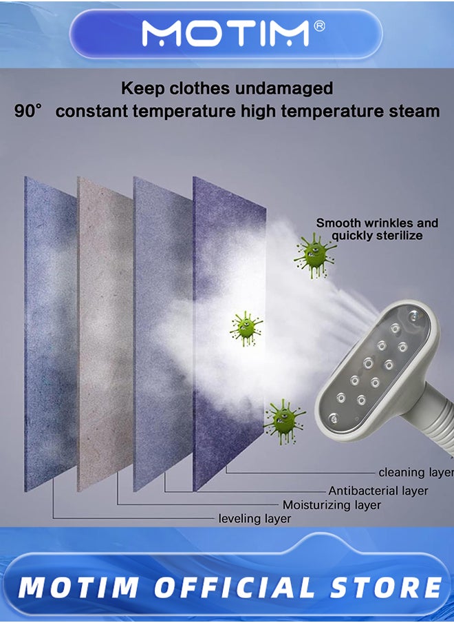 2000W Garment Steamer With Height Adjustable Ironing Board 40 Second Heating Time Heat Insulated Steam Hose(Pink)