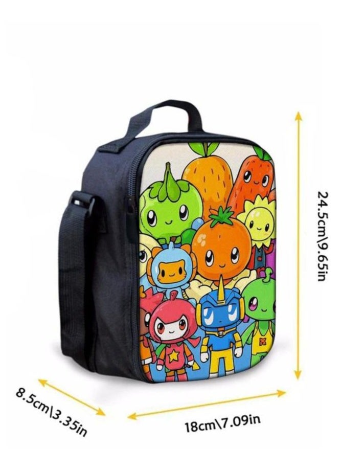 Cartoon three-piece schoolbag with front pocket - 1011