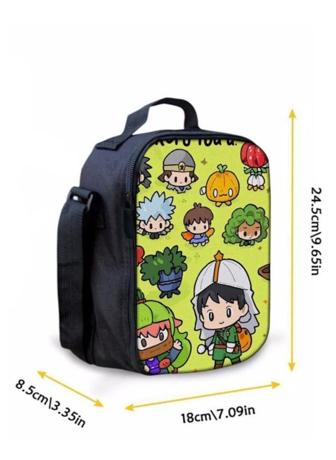 Cartoon three-piece schoolbag with front pocket - 801