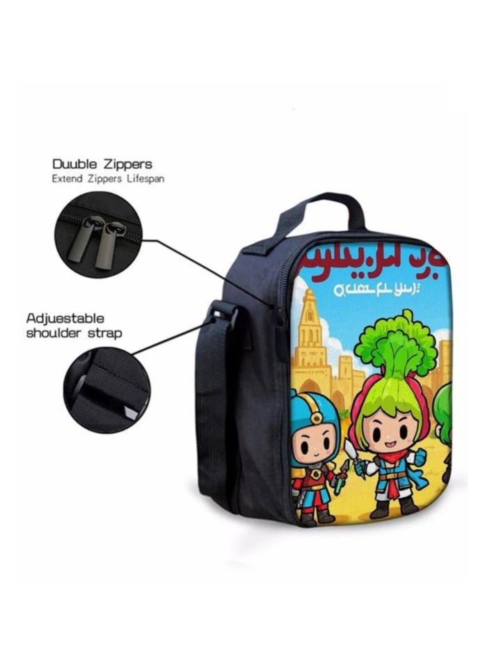 Cartoon three-piece schoolbag with front pocket - 455