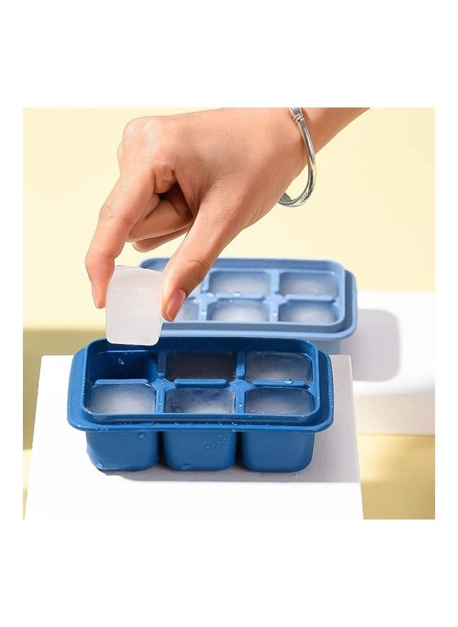 3 Packs With Removable Lid Easy Release Flexible Ice Cube Mold Multicolour