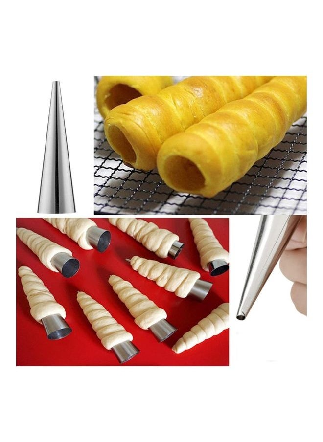 18-Pcs 4.8 Inch Stainless Steel DIY Baking Cones Mold Multicolour 1cm