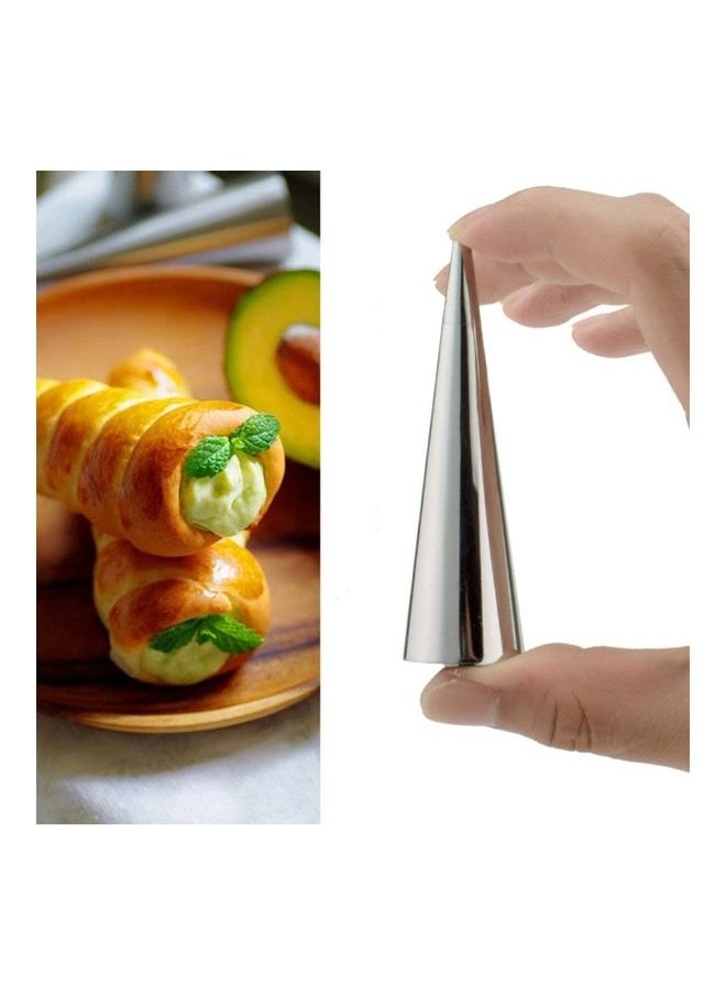 18-Pcs 4.8 Inch Stainless Steel DIY Baking Cones Mold Multicolour 1cm