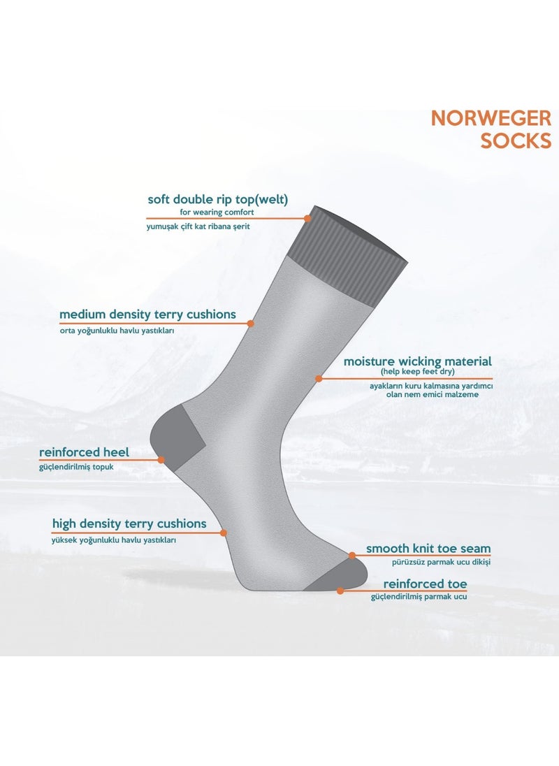 Norwegian Terry Wool Winter Soft Socks 6 Pairs 6042