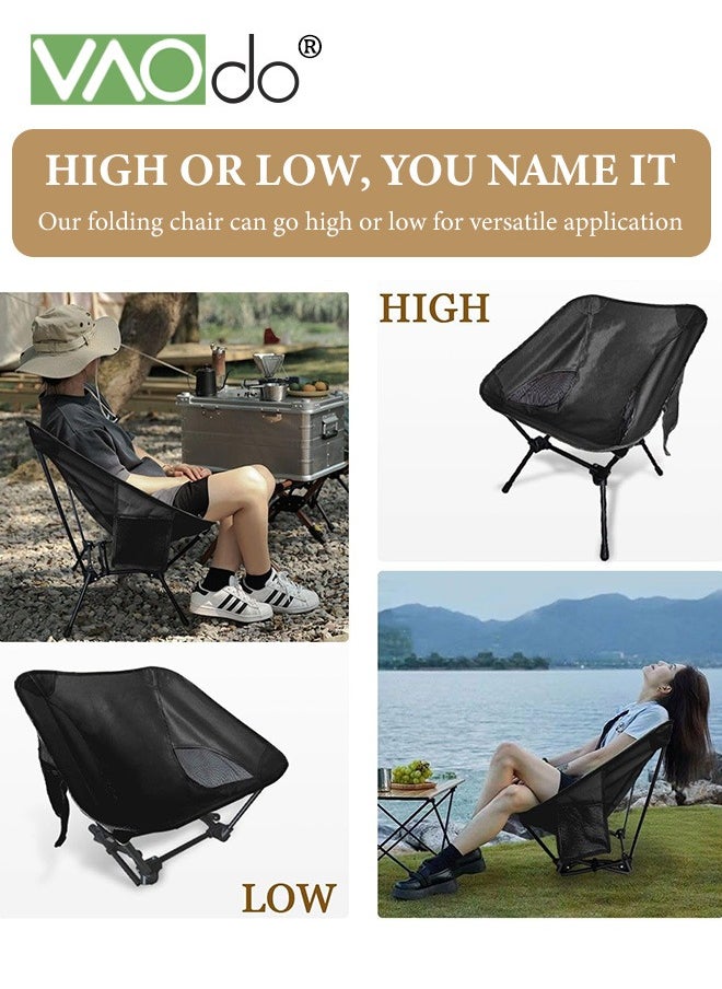Lightweight Folding Camping Chair Stable Portable Compact Portable Camping Chair for Outdoor Camp, Travel, Beach, Picnic, Festival, Hiking, Backpacking, Supports 320Lbs Backpacking Chair Beach Chair