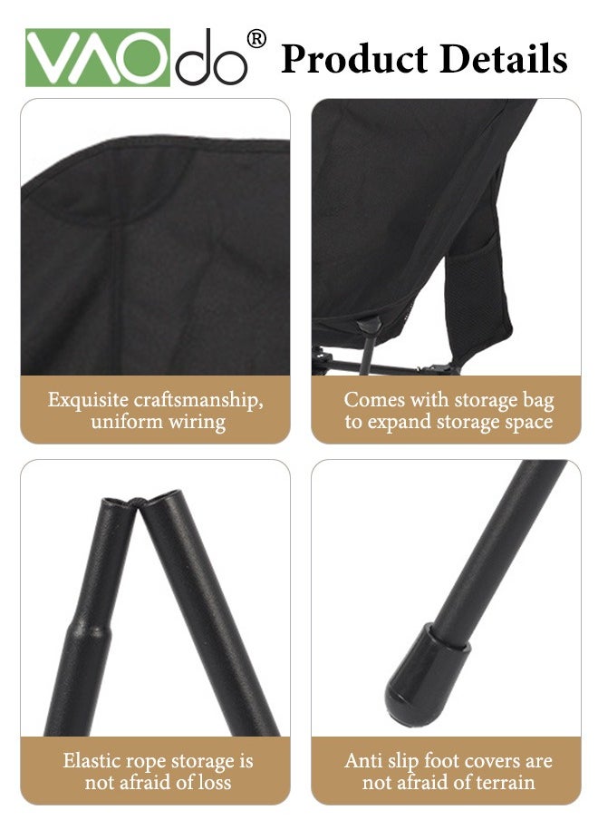 Lightweight Folding Camping Chair Stable Portable Compact Portable Camping Chair for Outdoor Camp, Travel, Beach, Picnic, Festival, Hiking, Backpacking, Supports 320Lbs Backpacking Chair Beach Chair