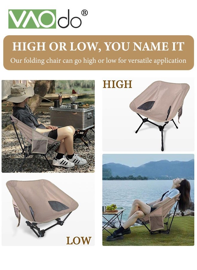 Lightweight Folding Camping Chair Stable Portable Compact Portable Camping Chair for Outdoor Camp, Travel, Beach, Picnic, Festival, Hiking, Backpacking, Supports 320Lbs Backpacking Chair Beach Chair