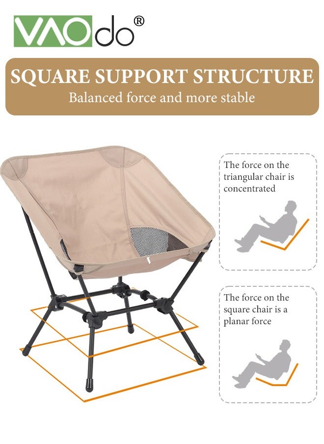 Lightweight Folding Camping Chair Stable Portable Compact Portable Camping Chair for Outdoor Camp, Travel, Beach, Picnic, Festival, Hiking, Backpacking, Supports 320Lbs Backpacking Chair Beach Chair