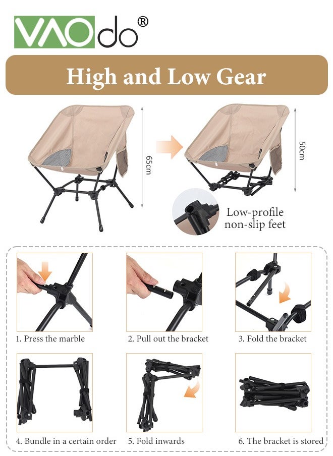 Lightweight Folding Camping Chair Stable Portable Compact Portable Camping Chair for Outdoor Camp, Travel, Beach, Picnic, Festival, Hiking, Backpacking, Supports 320Lbs Backpacking Chair Beach Chair