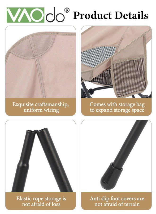 Lightweight Folding Camping Chair Stable Portable Compact Portable Camping Chair for Outdoor Camp, Travel, Beach, Picnic, Festival, Hiking, Backpacking, Supports 320Lbs Backpacking Chair Beach Chair