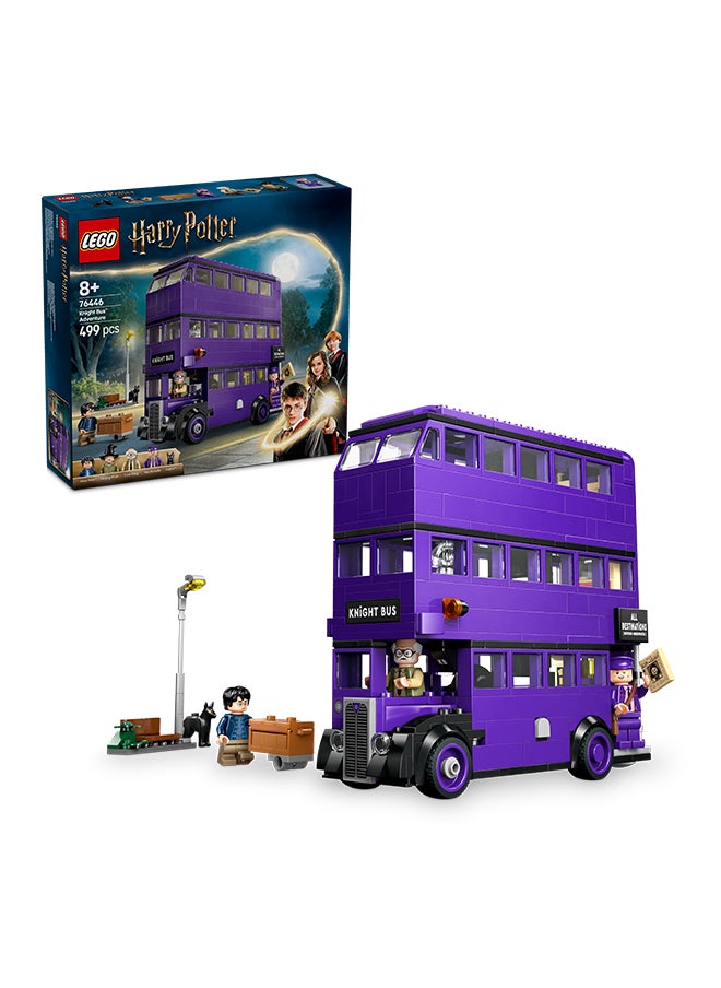 Harry Potter Knight Bus Adventure with 5 Collectible Minifigures incl. Ernie Prang & Stan Shunpike, Detachable Triple Decker Vehicle Toy for Wizarding World Fans, 8+ Year Old Boys & Girls, 76446
