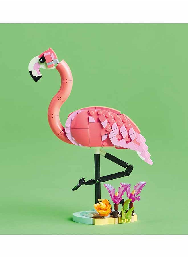 Creator 3in1 Wild Animals: Pink Flamingo Toy - Transforms into a Cockatoo Parrot Figure or Axolotl - Creative Building Set for Kids, 8+ Year Old Boys & Girls - Birthday Gift - 31170 (288 pieces)