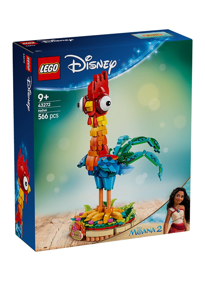 Disney Moana 2 Heihei Buildable Animal Toy - Chicken Figure with rotating head, posable wings and tail feathers - Building Set for 9+ Year Old Girls And Boys - Birthday Gift Idea - 43272