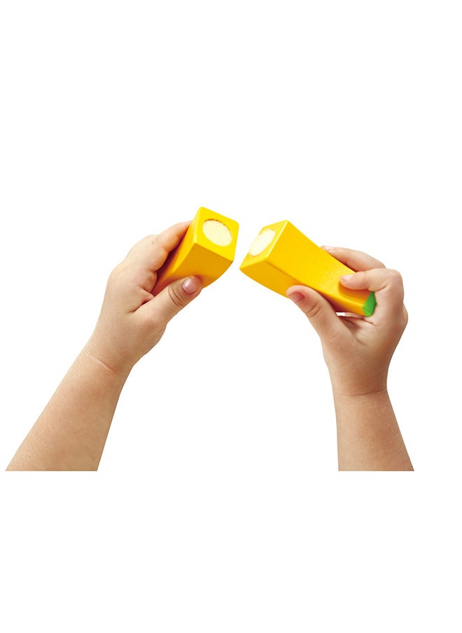 Hape Farm Shop Fruit Playset - Wooden Pretend Play Food Set for Kids, Slicing Fruits Toy with Realistic Crunching Sound, Educational Kitchen Playset for Ages 3 Years and Up