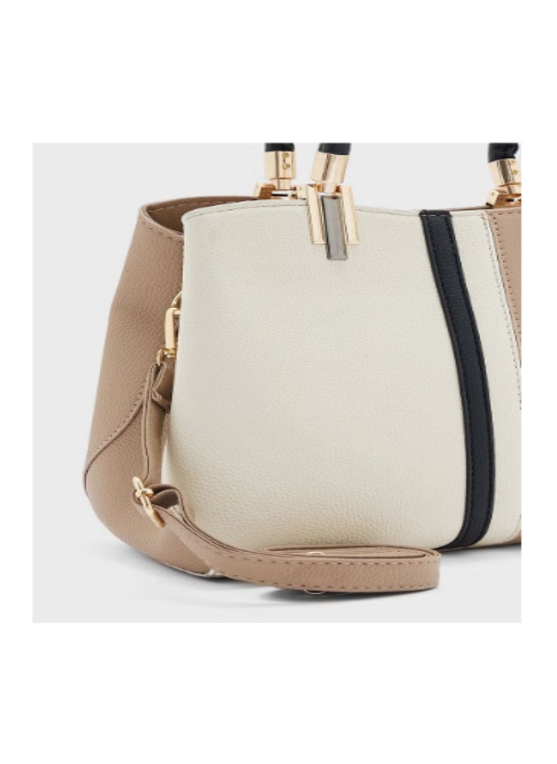 Color Block Satchel Bag