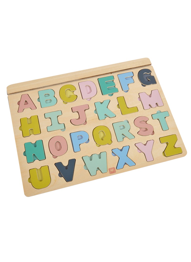 Wooden Magnetic Alphabet Puzzle With Activity Cards| Educational Montessori Toy For Toddler And | Learn The Alphabet And Spell Words | For 3Y+