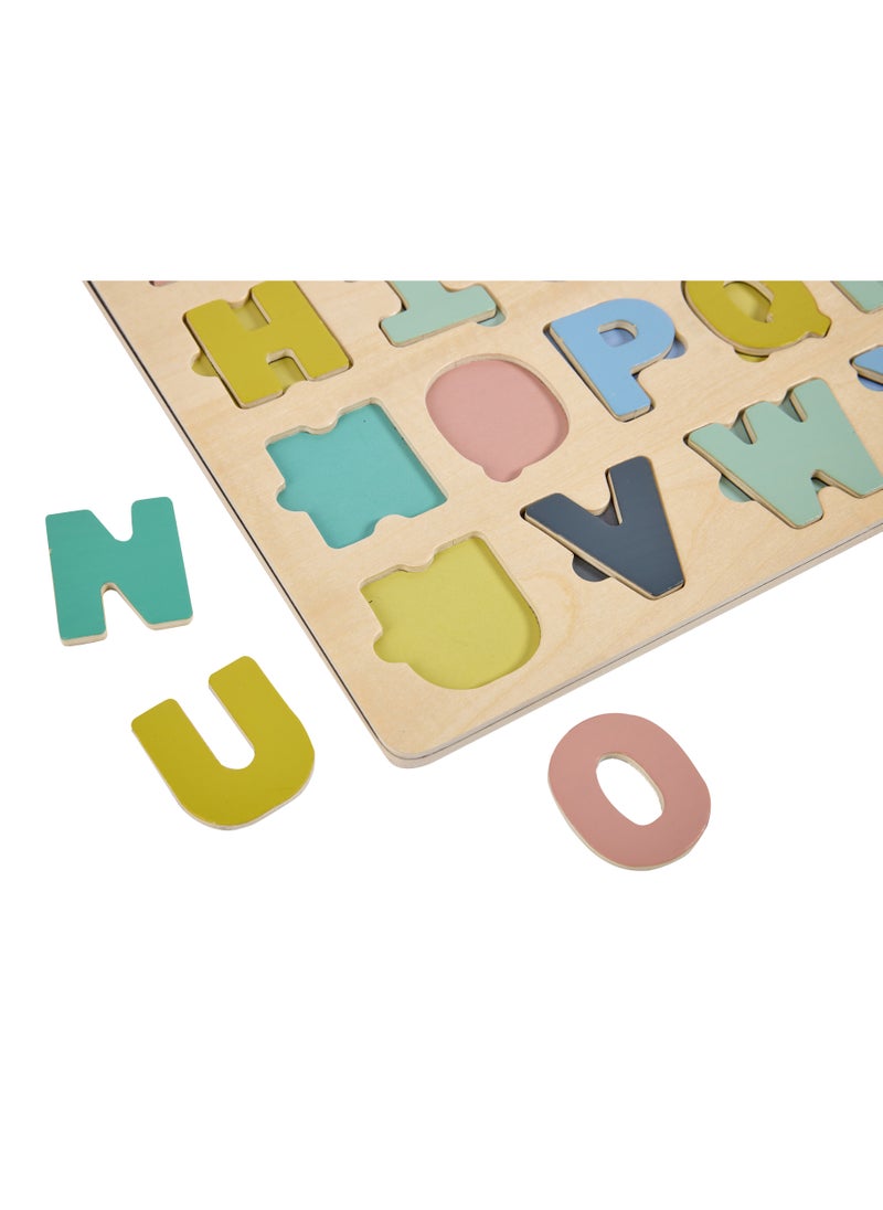 Wooden Magnetic Alphabet Puzzle With Activity Cards| Educational Montessori Toy For Toddler And | Learn The Alphabet And Spell Words | For 3Y+
