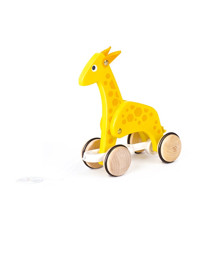 Giraffe Pull-Along Wooden Toy For Toddlers | Moving Head & Feet With Smooth Wheels | Encourages Walking, Fine Motor Skills & Active Play | Colorful Design, Durable, Ages 12+ Months