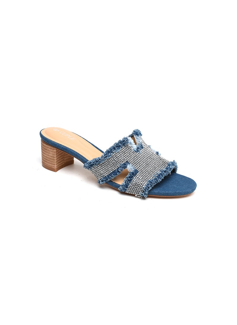 Sling back Embellished Platform Pumps
