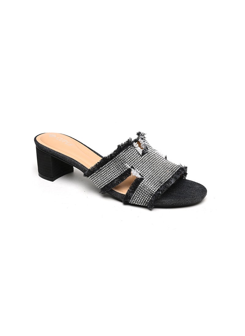 Sling back Embellished Platform Pumps