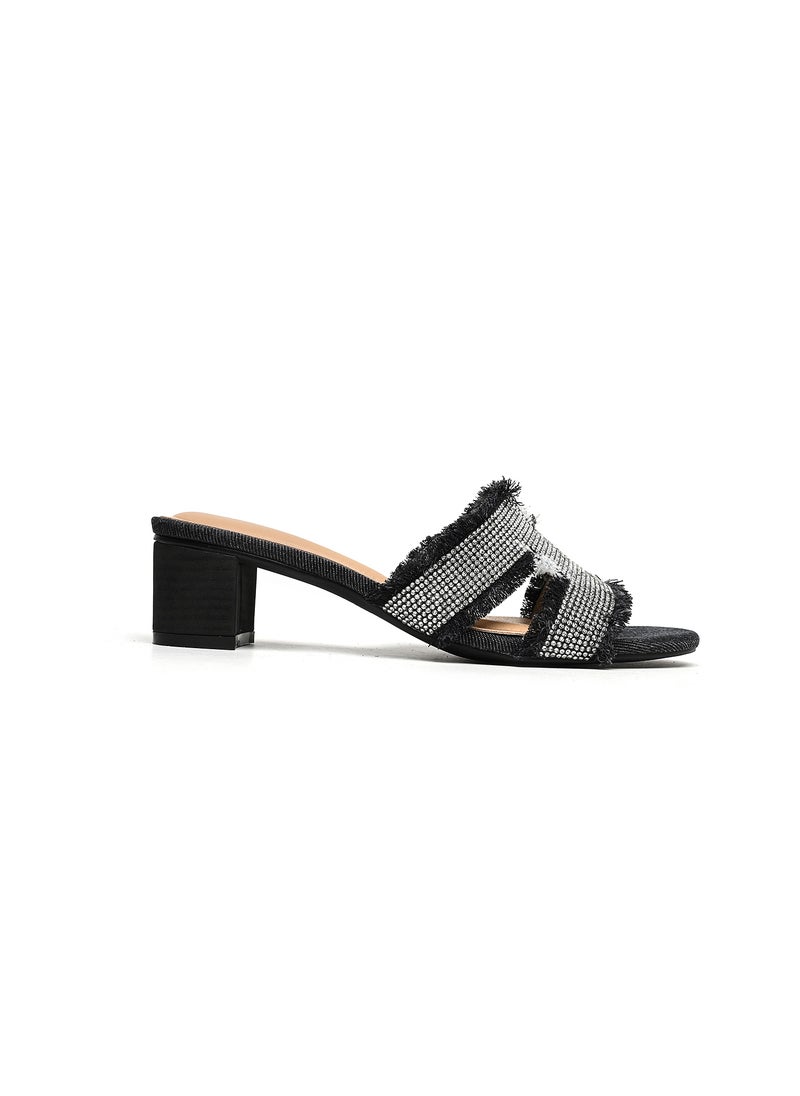 Sling back Embellished Platform Pumps