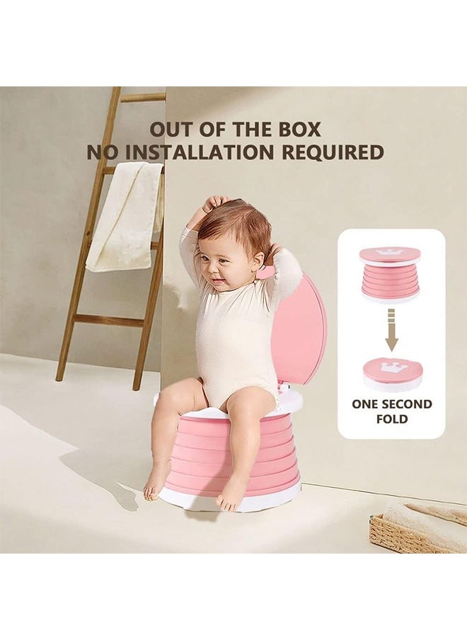 Portable Potty For Kids, Toddlers Foldable Travel Potty, Training Seat Children's Portable Toilet Potty Chair Toddlers Training Toilet