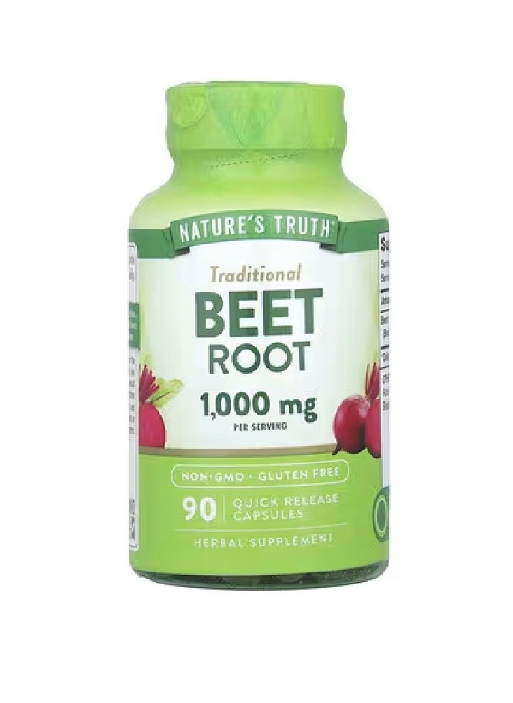 Beet Root 1000 mg 90 Quick Release Capsules