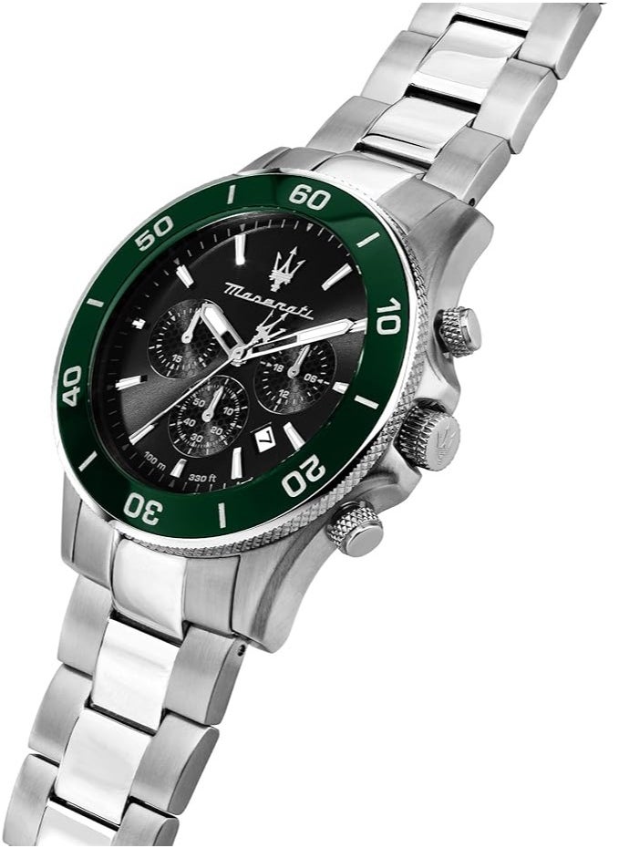 Maserati R8873600008 Lifestyle Chronograph Date Small Seconds Analog Dial Color Black Watches for Men
